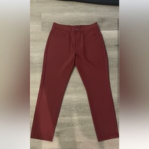 State & Liberty tech chinos in maroon